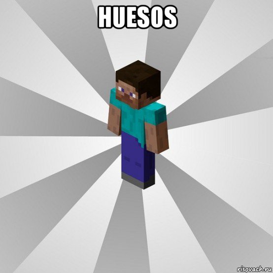 huesos , Мем Типичный игрок Minecraft