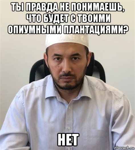 ты правда не понимаешь, что будет с твоими опиумными плантациями? нет