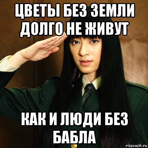 цветы без земли долго не живут как и люди без бабла, Мем Chiaki