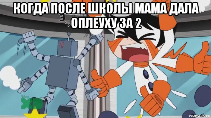 когда после школы мама дала оплеуху за 2 