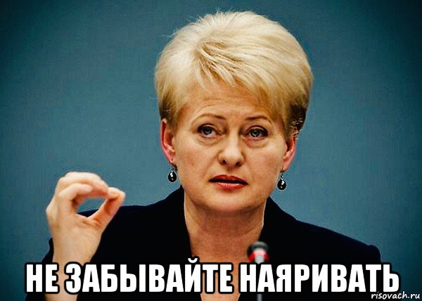  не забывайте наяривать, Мем Даля Грибаускайте