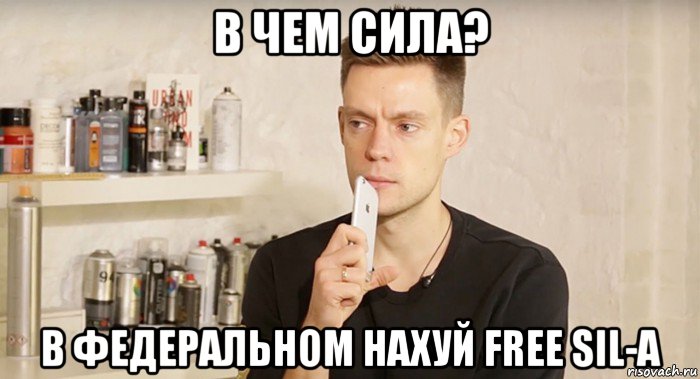 в чем сила? в федеральном нахуй free sil-a, Мем Дудь