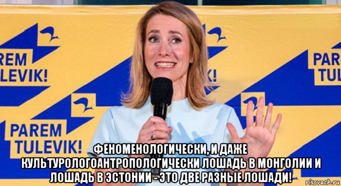  феноменологически, и даже культурологоантропологически лошадь в монголии и лошадь в эстонии - это две разные лошади!, Мем Эстония