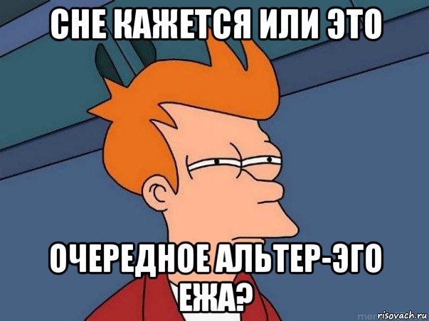 сне кажется или это очередное альтер-эго ежа?, Мем  Фрай (мне кажется или)