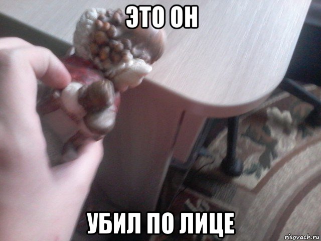 это он убил по лице, Мем Ледзянка ебнул в лицо