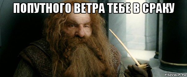 попутного ветра тебе в сраку 