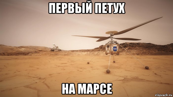 первый петух на марсе, Мем Mars 2020 - Mars Helicopter Ingenuity