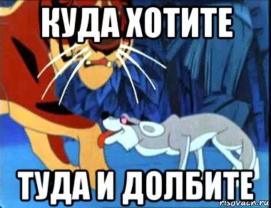 куда хотите туда и долбите