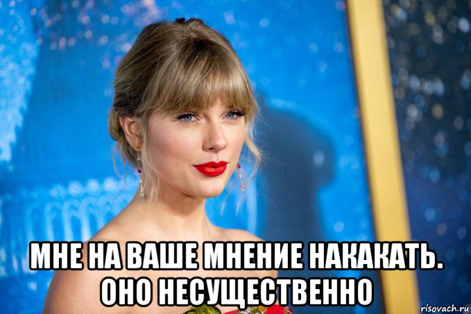  мне на ваше мнение накакать. оно несущественно, Мем Taylor swift
