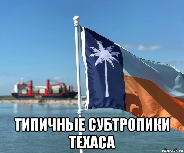  типичные субтропики техаса, Мем Типичные субтропики Техаса - Port-Aransas Flag
