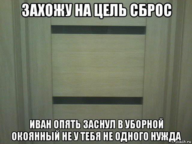 захожу на цель сброс иван опять заснул в уборной окоянный не у тебя не одного нужда, Мем Туалет