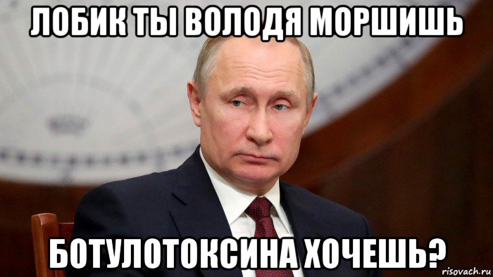 лобик ты володя моршишь ботулотоксина хочешь?, Мем Владимир Путин