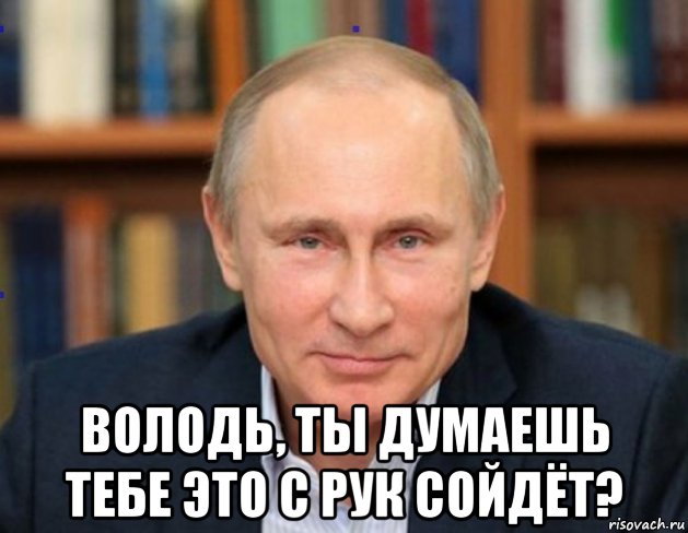  володь, ты думаешь тебе это с рук сойдёт?, Мем Владимир Путин
