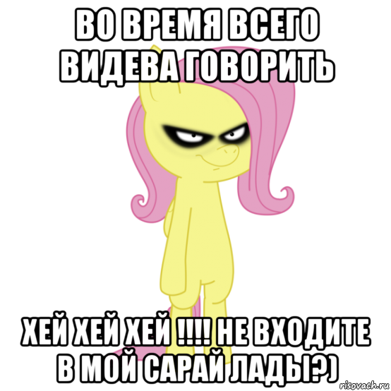 во время всего видева говорить хей хей хей !!!! не входите в мой сарай лады?), Мем флатти  хэй-хэй-хэй