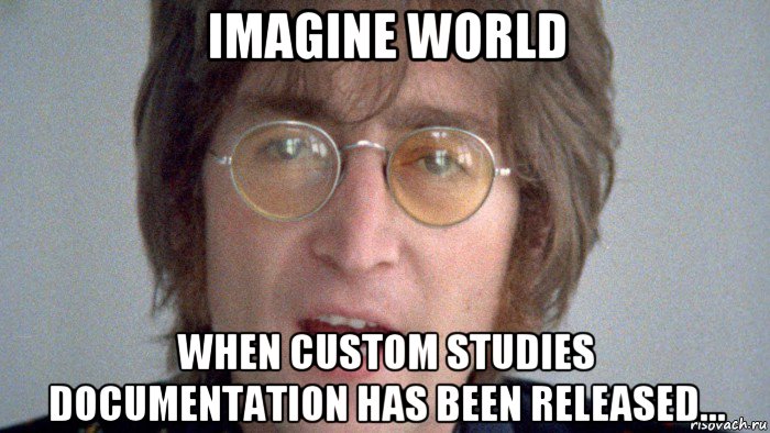 imagine world when custom studies documentation has been released..., Мем Lennon