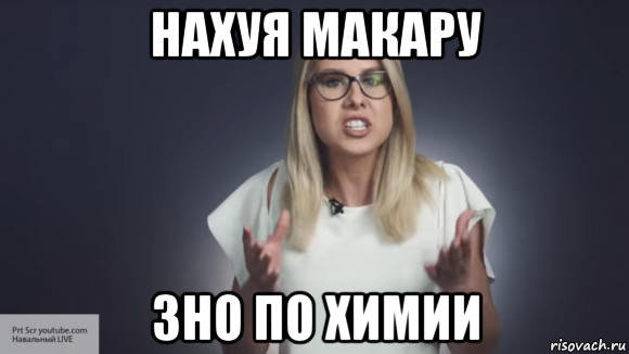 нахуя макару зно по химии, Мем Любовь Соболь