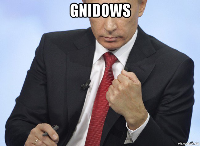 gnidows , Мем Путин показывает кулак