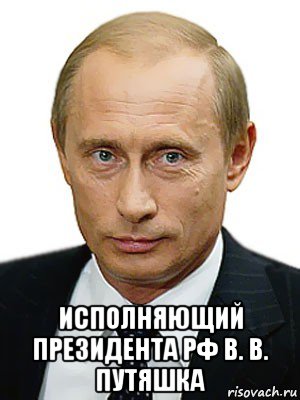  исполняющий президента рф в. в. путяшка, Мем Путин