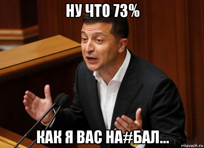ну что 73% как я вас на#бал...