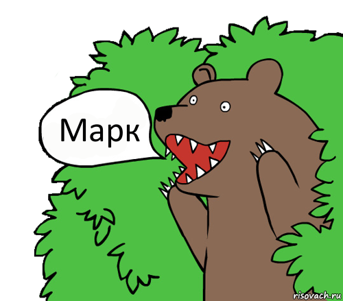 Марк, Комикс медведь из кустов