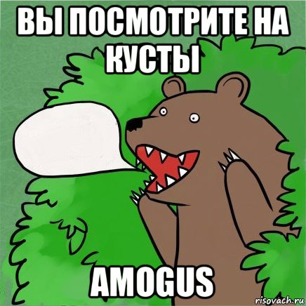 вы посмотрите на кусты amogus