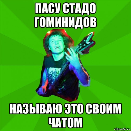 пасу стадо гоминидов называю это своим чатом