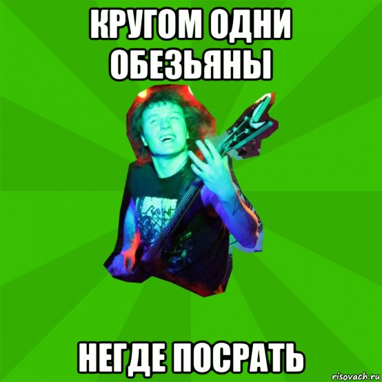 кругом одни обезьяны негде посрать