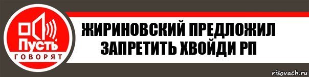 Жириновский предложил запретить Хвойди РП