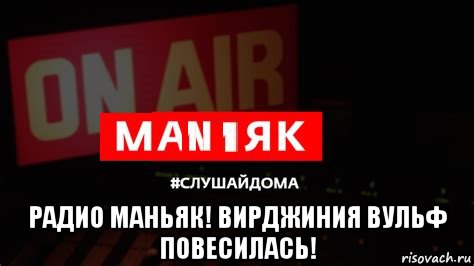  радио маньяк! вирджиния вульф повесилась!, Мем Радио маньяк