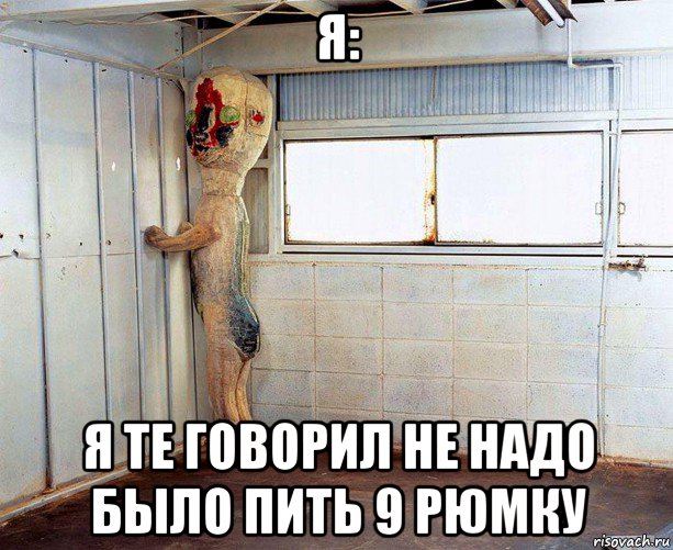 я: я те говорил не надо было пить 9 рюмку