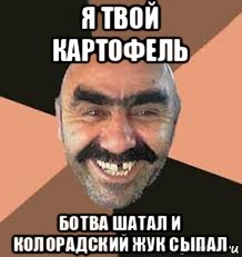 я твой картофель ботва шатал и колорадский жук сыпал