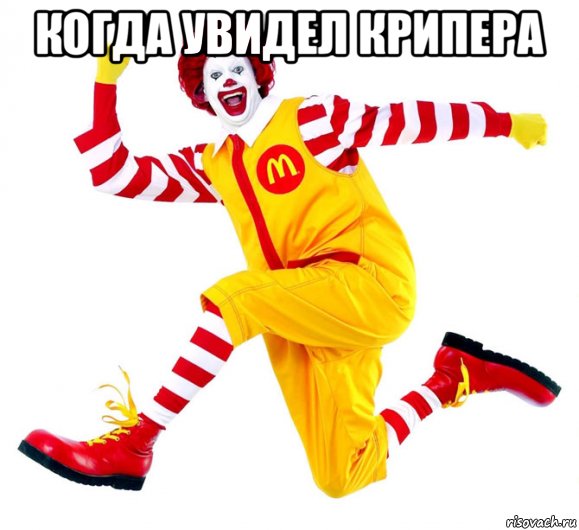 когда увидел крипера 