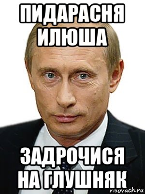 пидарасня илюша задрочися на глушняк, Мем Путин