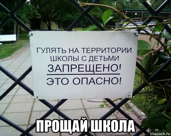  прощай школа
