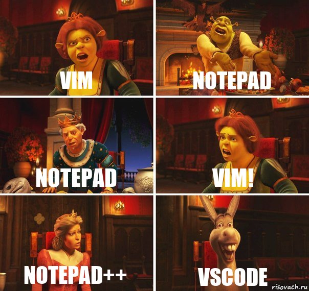 vim notepad notepad vim! notepad++ vscode