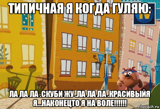 типичная я когда гуляю: ла ла ла .скуби жу .ла ла ла .красивыйя я...наконецто я на воле!!!!!!