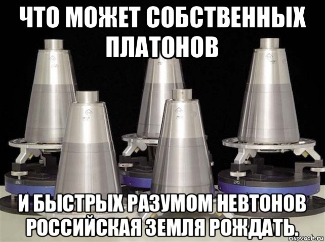 что может собственных платонов и быстрых разумом невтонов российская земля рождать.
