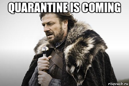 quarantine is coming , Мем Winter is coming