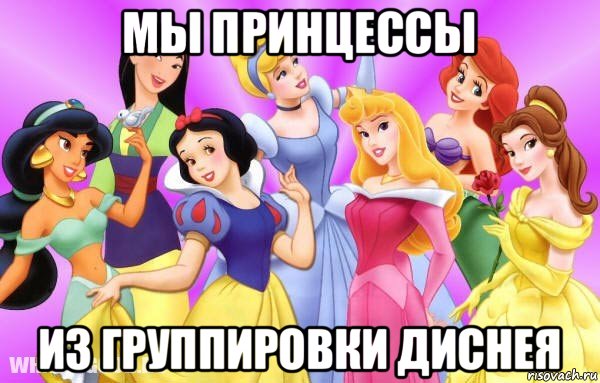 мы принцессы из группировки диснея