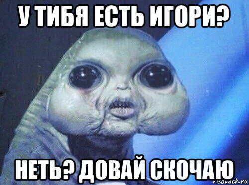у тибя есть игори? неть? довай скочаю