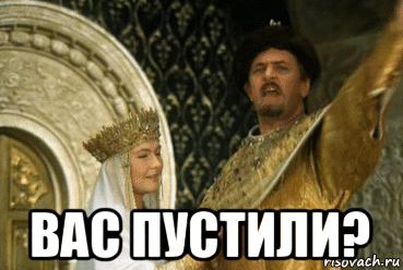  вас пустили?
