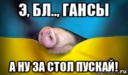 э, бл.., гансы а ну за стол пускай!