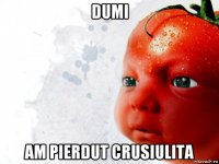 dumi am pierdut crusiulita