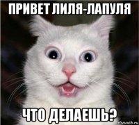 привет лиля-лапуля что делаешь?