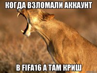 когда взломали аккаунт в fifa16 а там криш