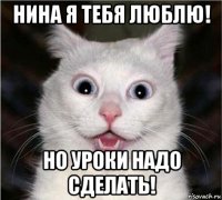 нина я тебя люблю! но уроки надо сделать!