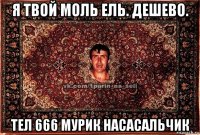 я твой моль ель. дешево. тел 666 мурик насасальчик