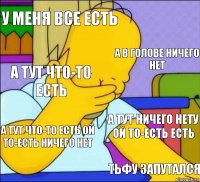 У меня все есть А в голове ничего нет А тут что-то есть А тут ничего нету ой то-есть есть А тут что-то есть ой то-есть ничего нет Тьфу запутался