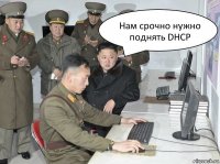 Нам срочно нужно поднять DHCP