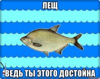 лещ ведь ты этого достойна